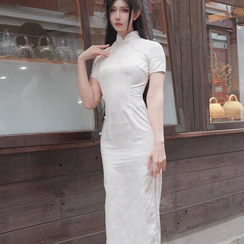 Flower Poetry Hanfu Cheongsam Catkins Fall