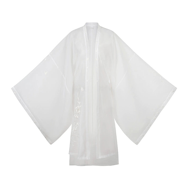 Qingqing Baiyi : Lingering Linen-Large Sleeve Shirt