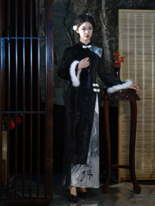 Flower Poetry Hanfu Cheongsam Forget Worries