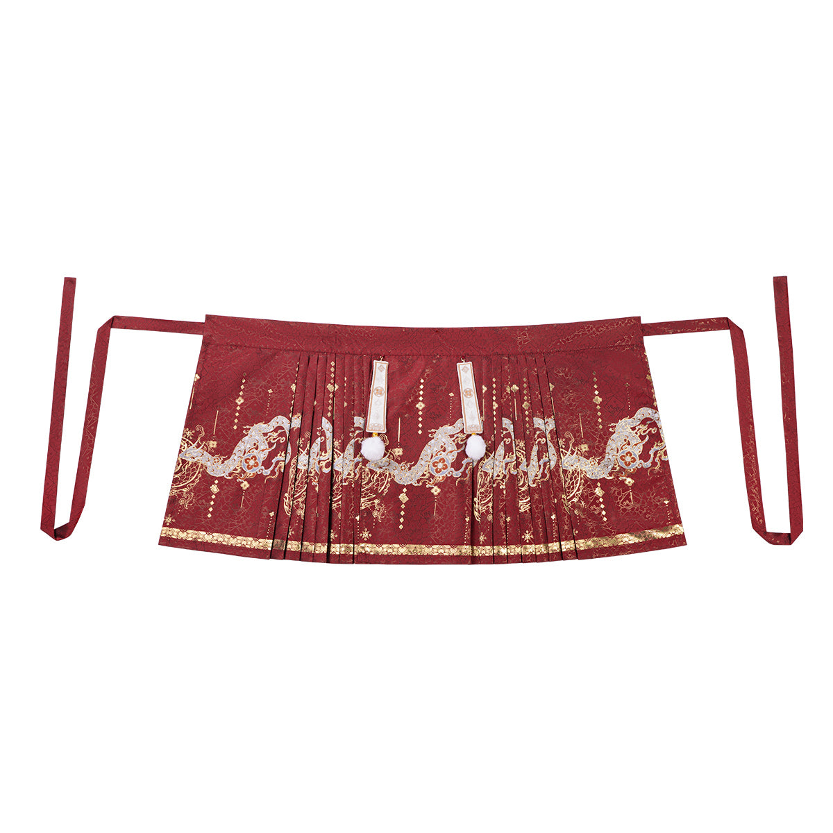 Han Element Series 2025 Hanfu Horse-Face Skirts Ruby