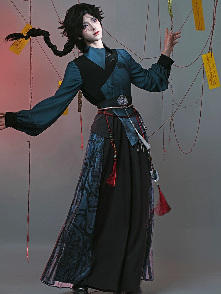 Flower Poetry Unisex Hanfu Kun Peng