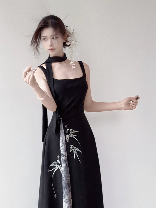 Flower Poetry Hanfu Cheongsam Mo Yin