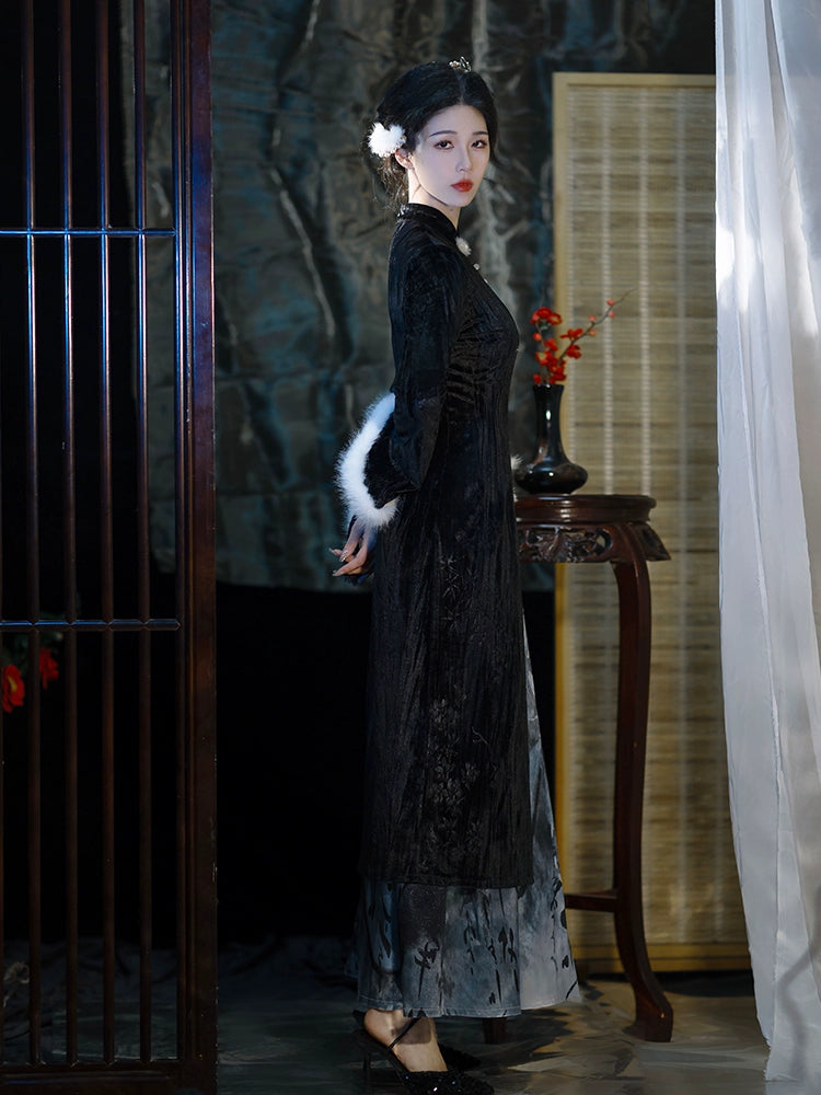 Flower Poetry Hanfu Cheongsam Forget Worries