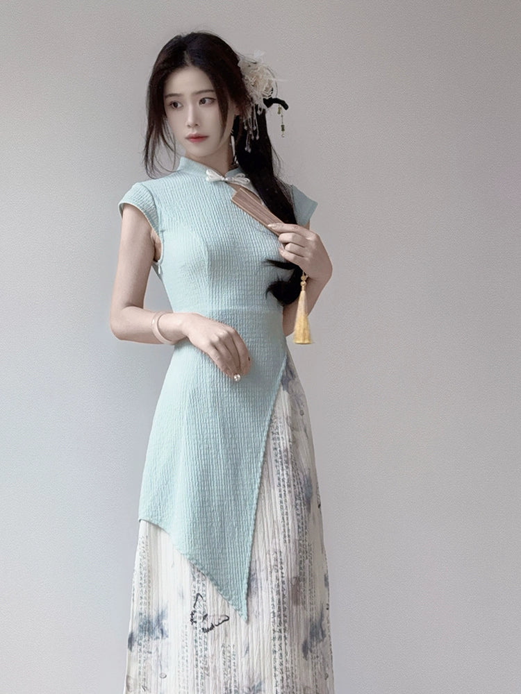 Flower Poetry Hanfu Cheongsam Spring Late