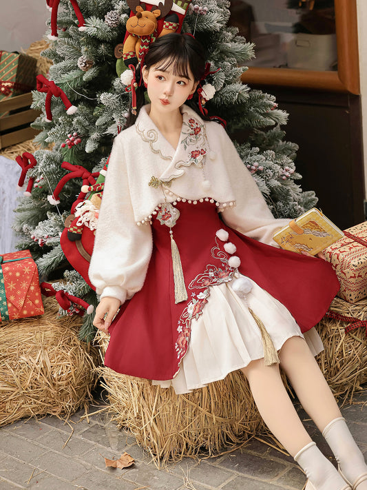 Han Element Series 2025 Hanfu Han-Style Dresses Coral