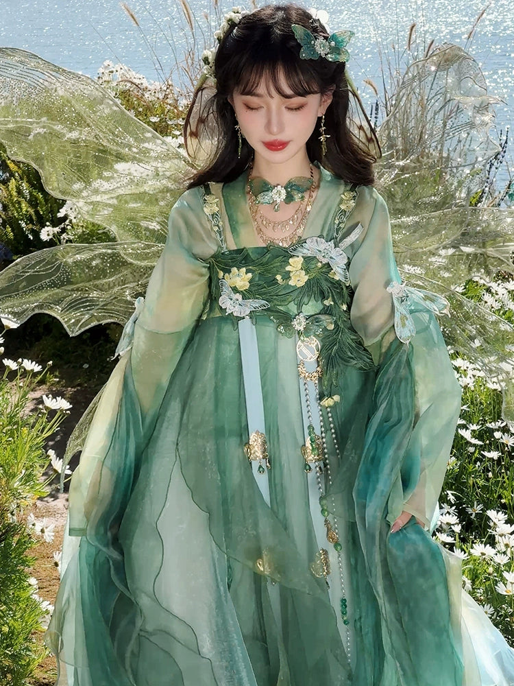 Bestie Series Green Cicada Tang Dynasty Hanfu