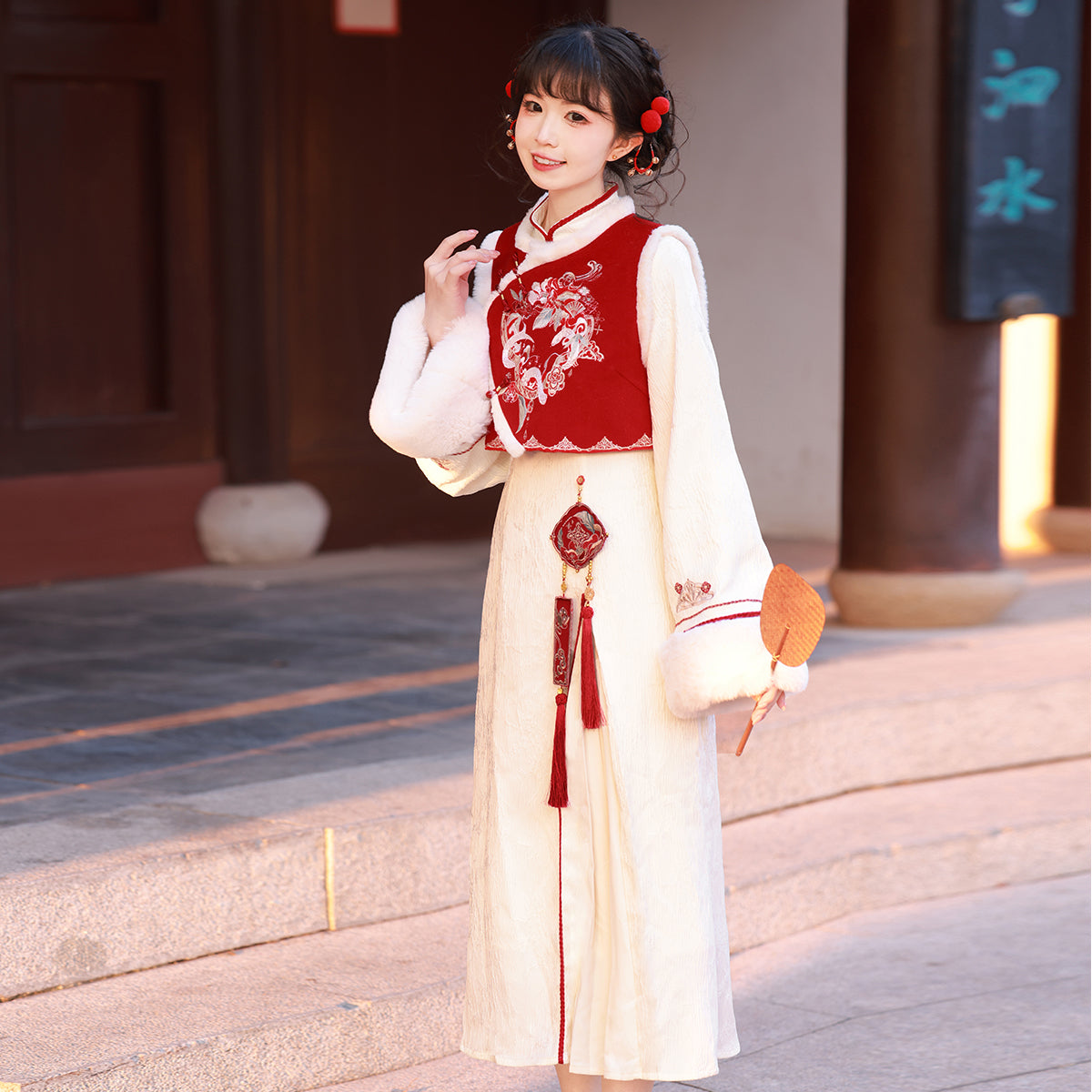Han Element Series 2025 Hanfu Han-Element Outerwear Red