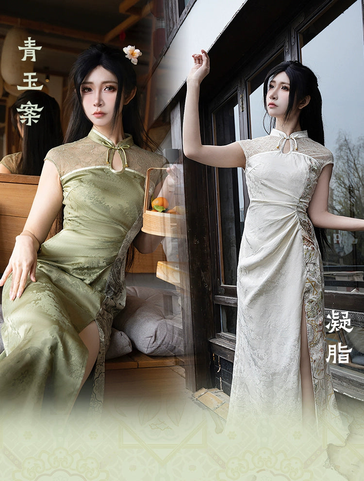 Flower Poetry Hanfu Cheongsam Qingyu Table Ningzhi