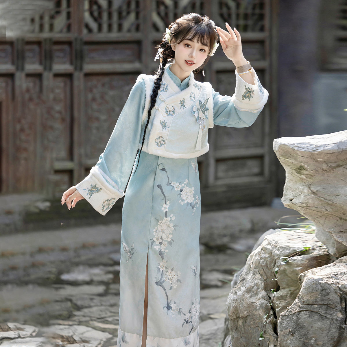 Han Element Series 2025 Hanfu Modified Qipaos Purple