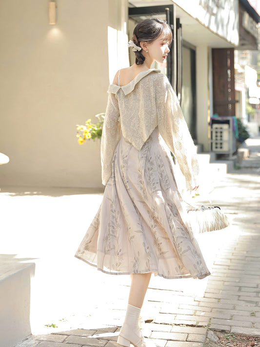 Han Element Series 2025 Hanfu Han-Element Outerwear Shell-Pink