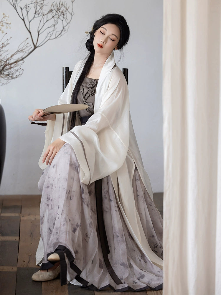 modern hanfu dress Pretty Woman Chinese Dress The exquisite Suzhou embroidered peony flowers on the dress show a classic charm Black Modern Hanfu | Chinese