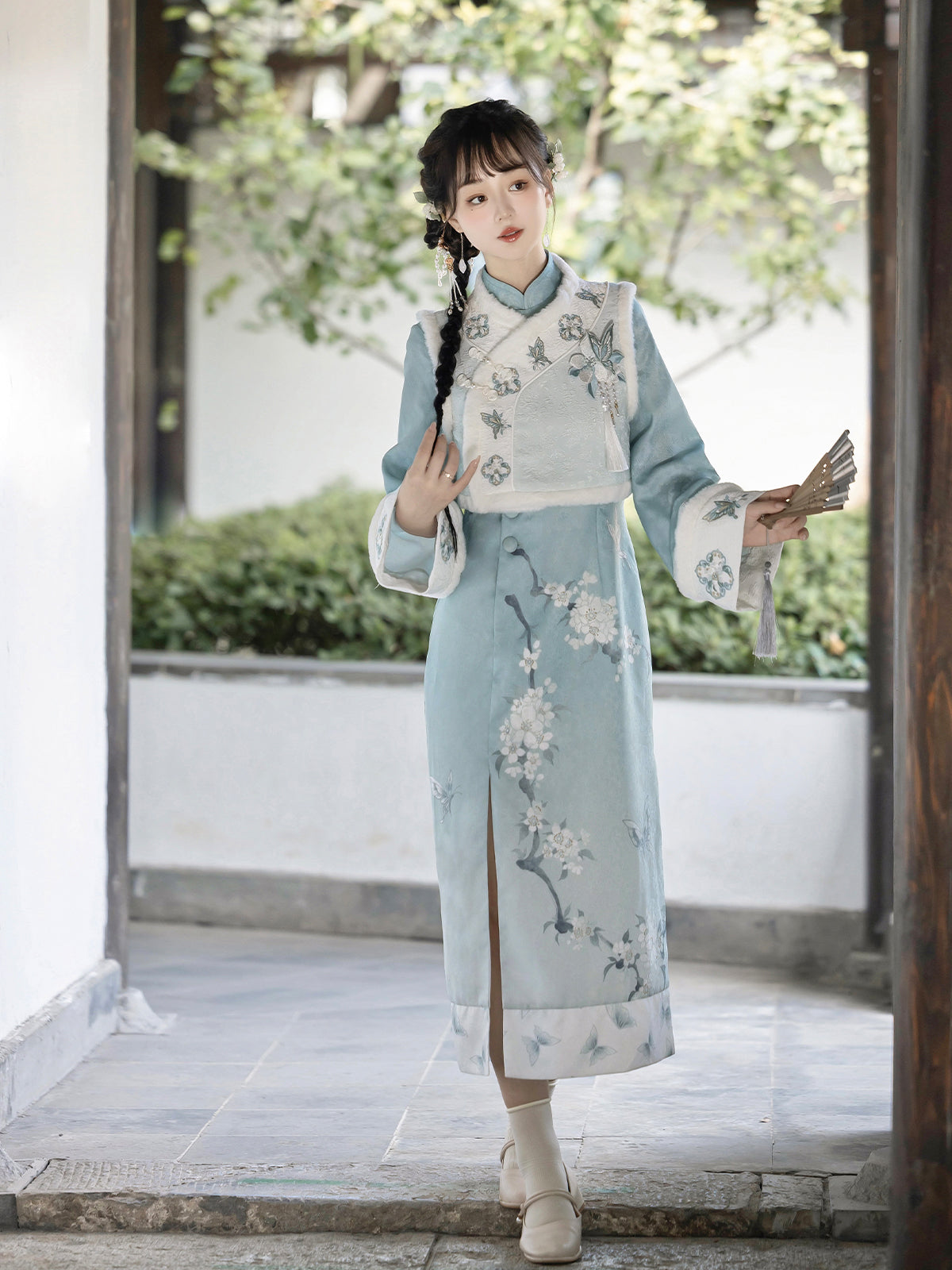 Han Element Series 2025 Hanfu Modified Qipaos Purple