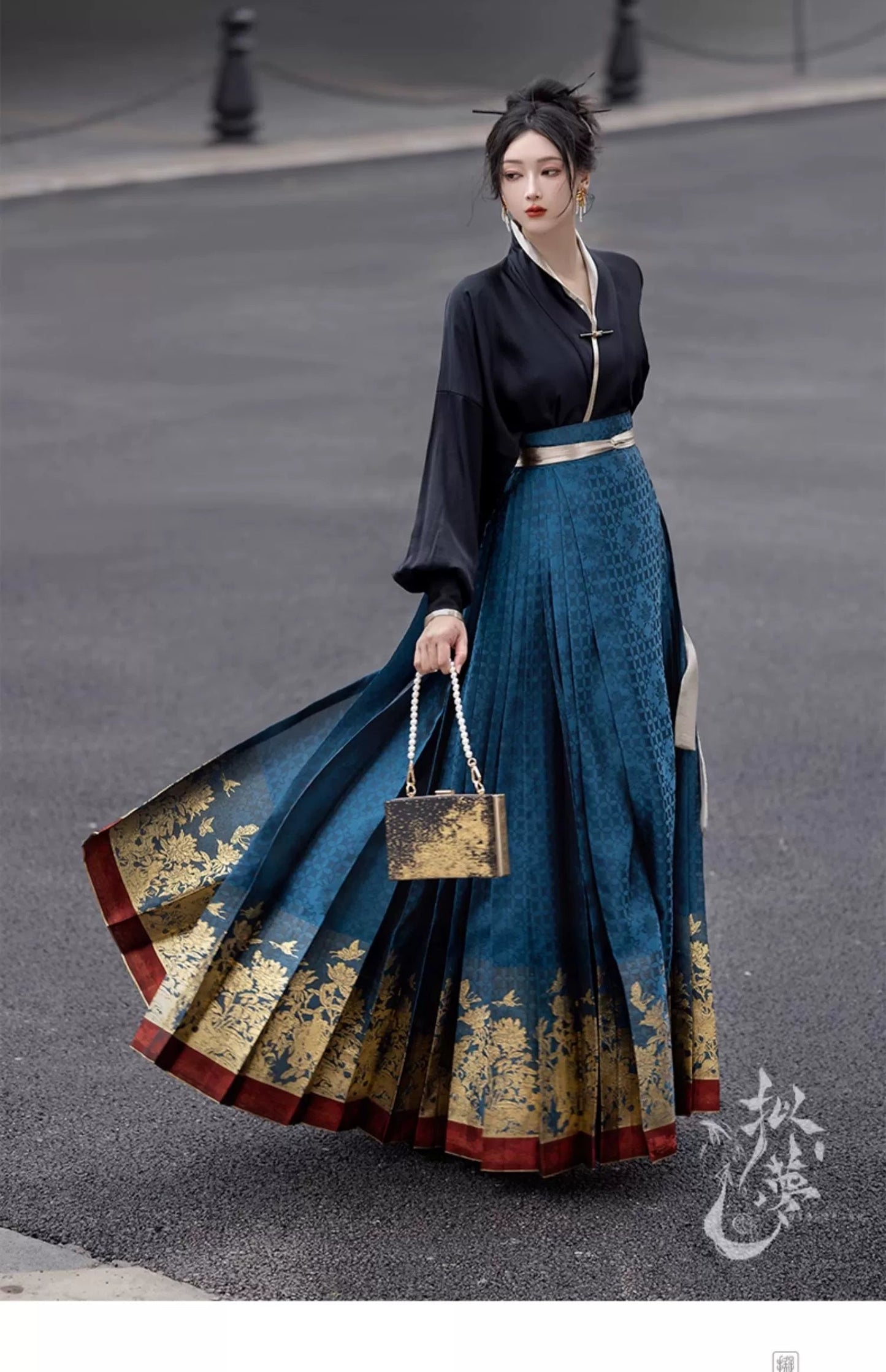 National Modern Hanfu Qipao Cheongsam Dress Skirt, gifts for women 2024