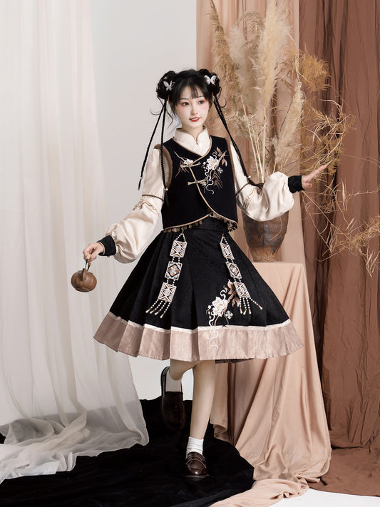 Han Element Series 2025 Hanfu Han-Element Outerwear Blackish