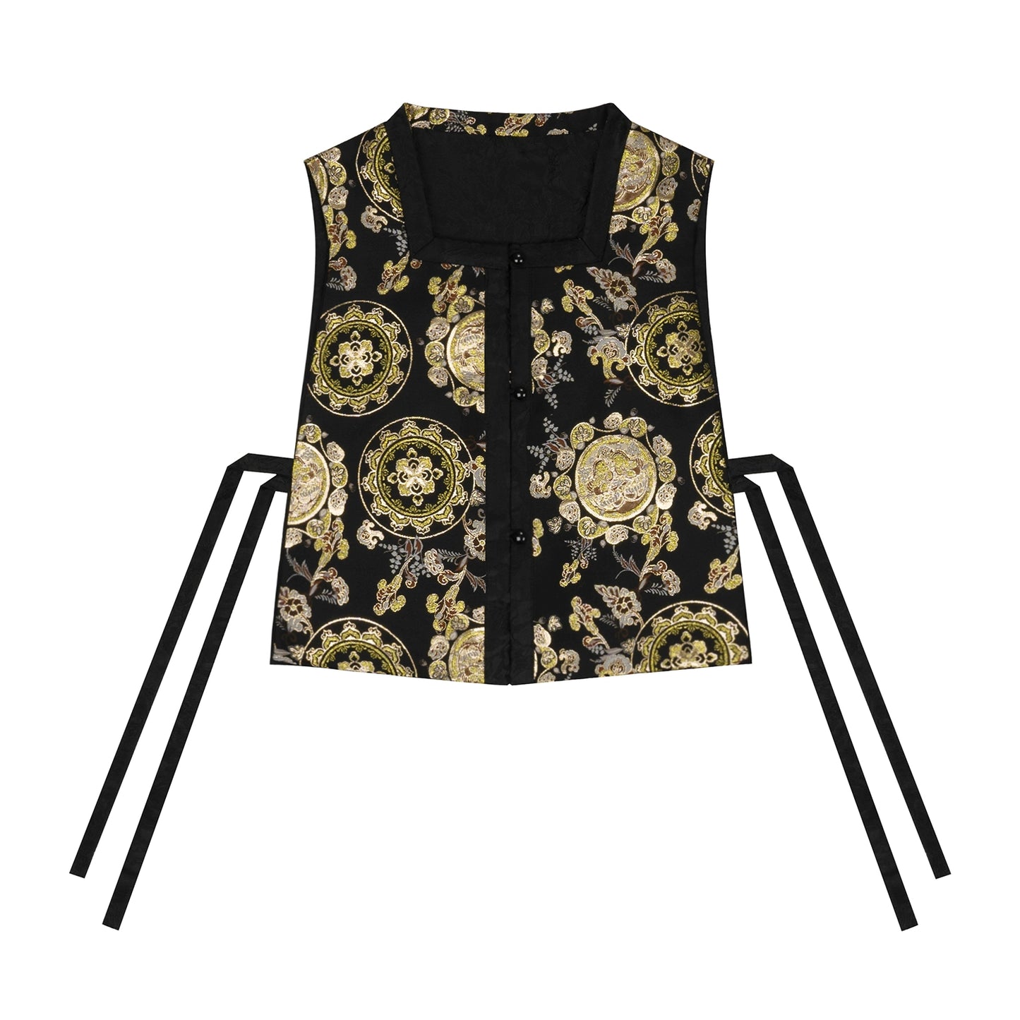 Weaving Modern Hanfu Golden Flower Jade Mirror