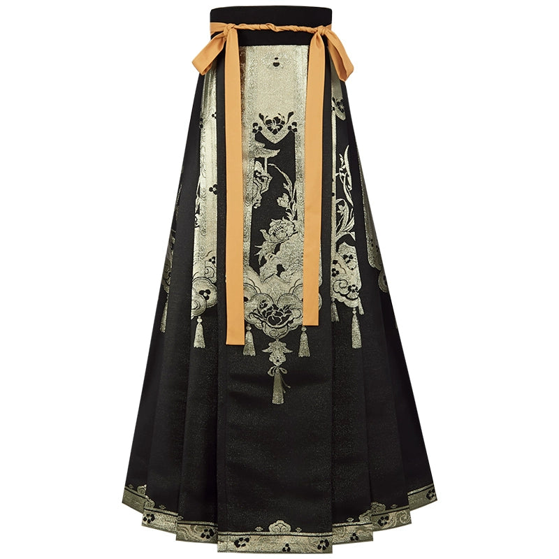 Mu Dan Shuang Shu : Asymmetric Petal Skirt