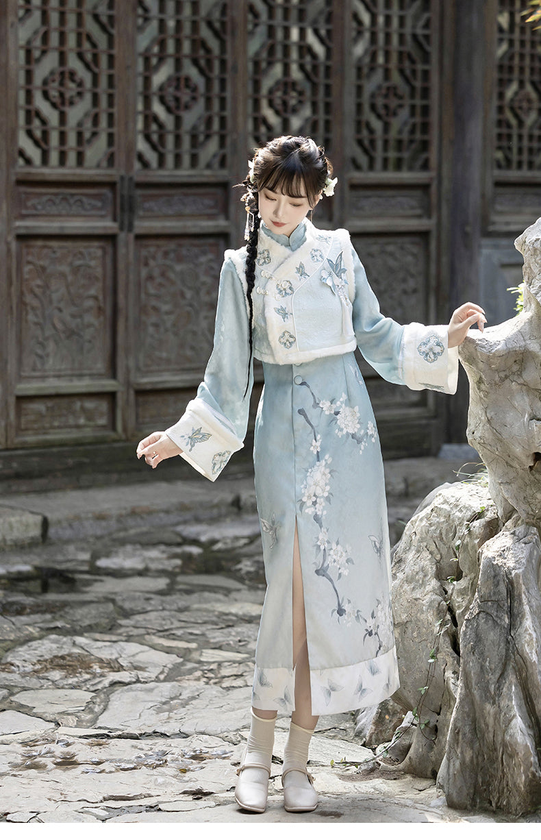 Han Element Series 2025 Hanfu Modified Qipaos Purple