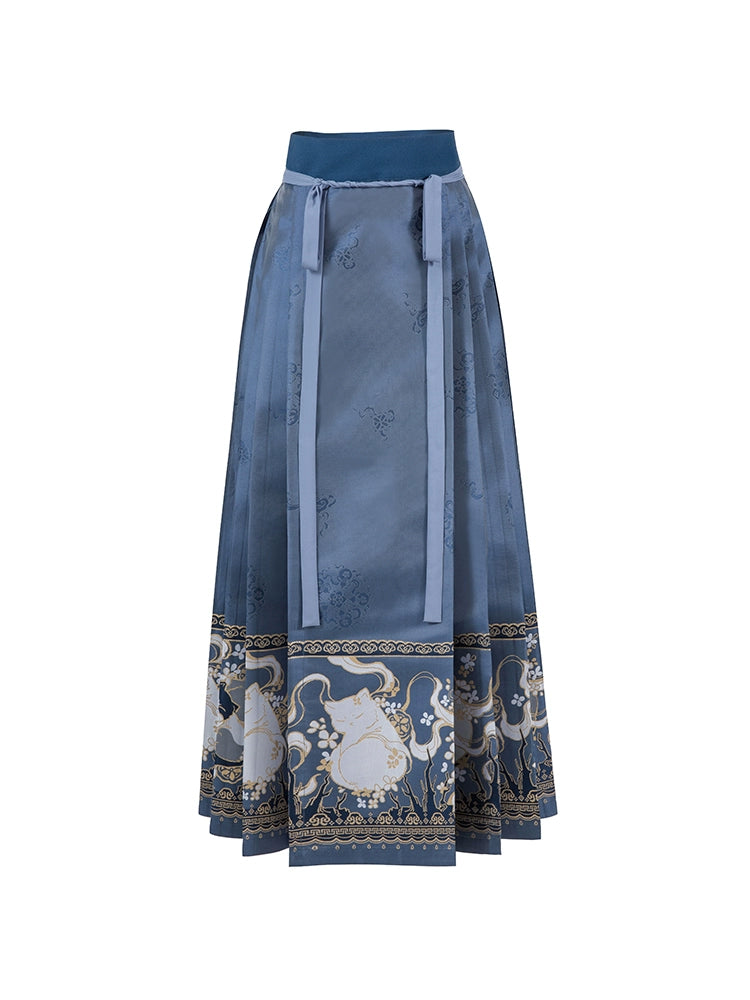 Huajian Linu : Floral Bandit-Mamian Skirt