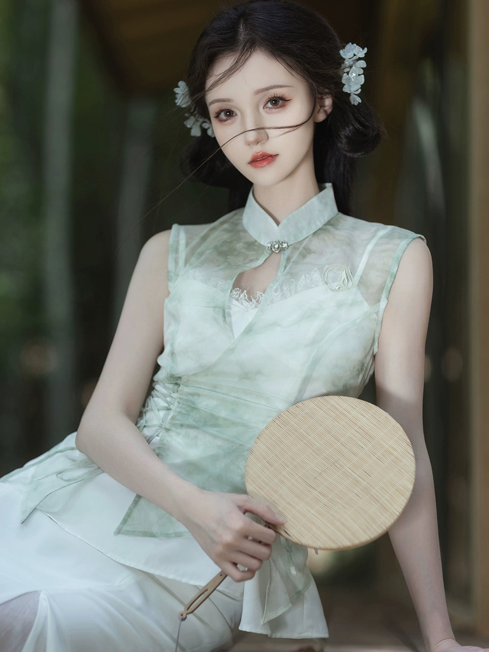 New Chinese Style Slim Cheongsam Qipao Dress Su Wen  Hanfu Shop