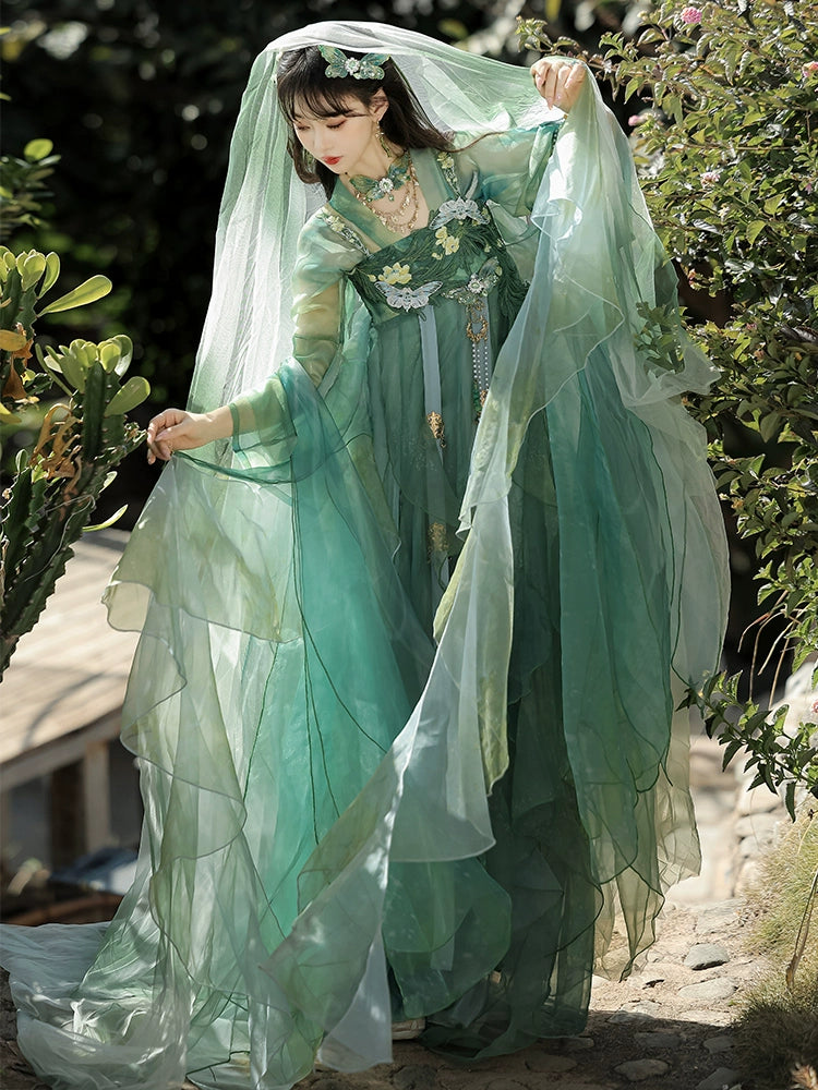 Bestie Series Green Cicada Tang Dynasty Hanfu