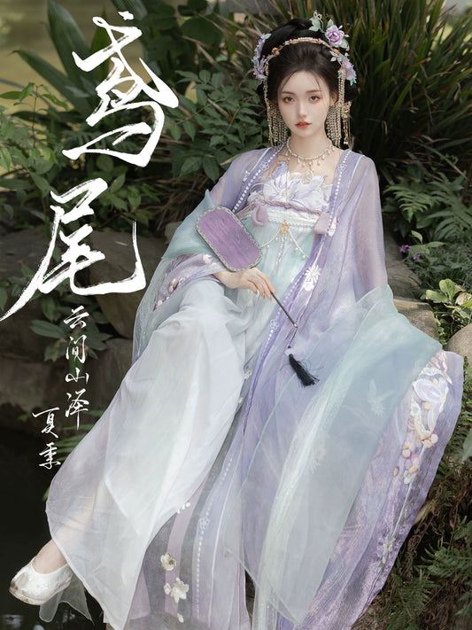 Cloud-Kissing Nature Series Violet Whisper Tang Hanfu
