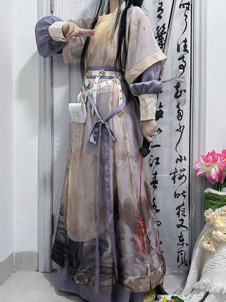Flower Poetry Unisex Hanfu Wild Geese Return