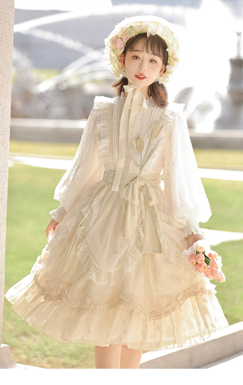 Han Element Series 2025 Hanfu Han-Style Lolita Dresses Beige