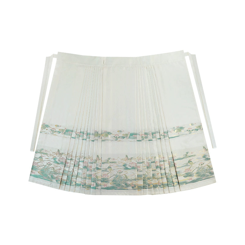 Lookbook Series Hanfu Cloud Shoulder Chinese Style Horse Face Skirt Set