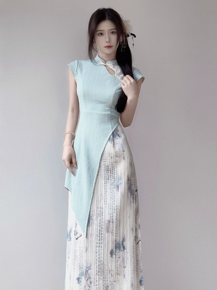 Flower Poetry Hanfu Cheongsam Spring Late