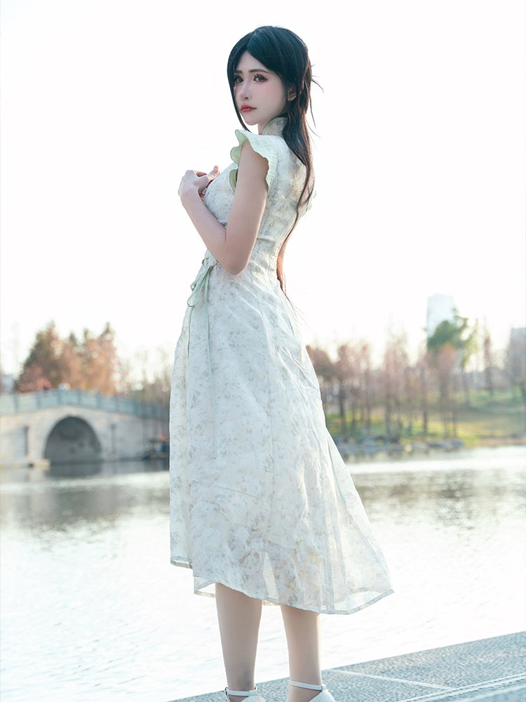 Flower Poetry Hanfu Cheongsam Late Spring
