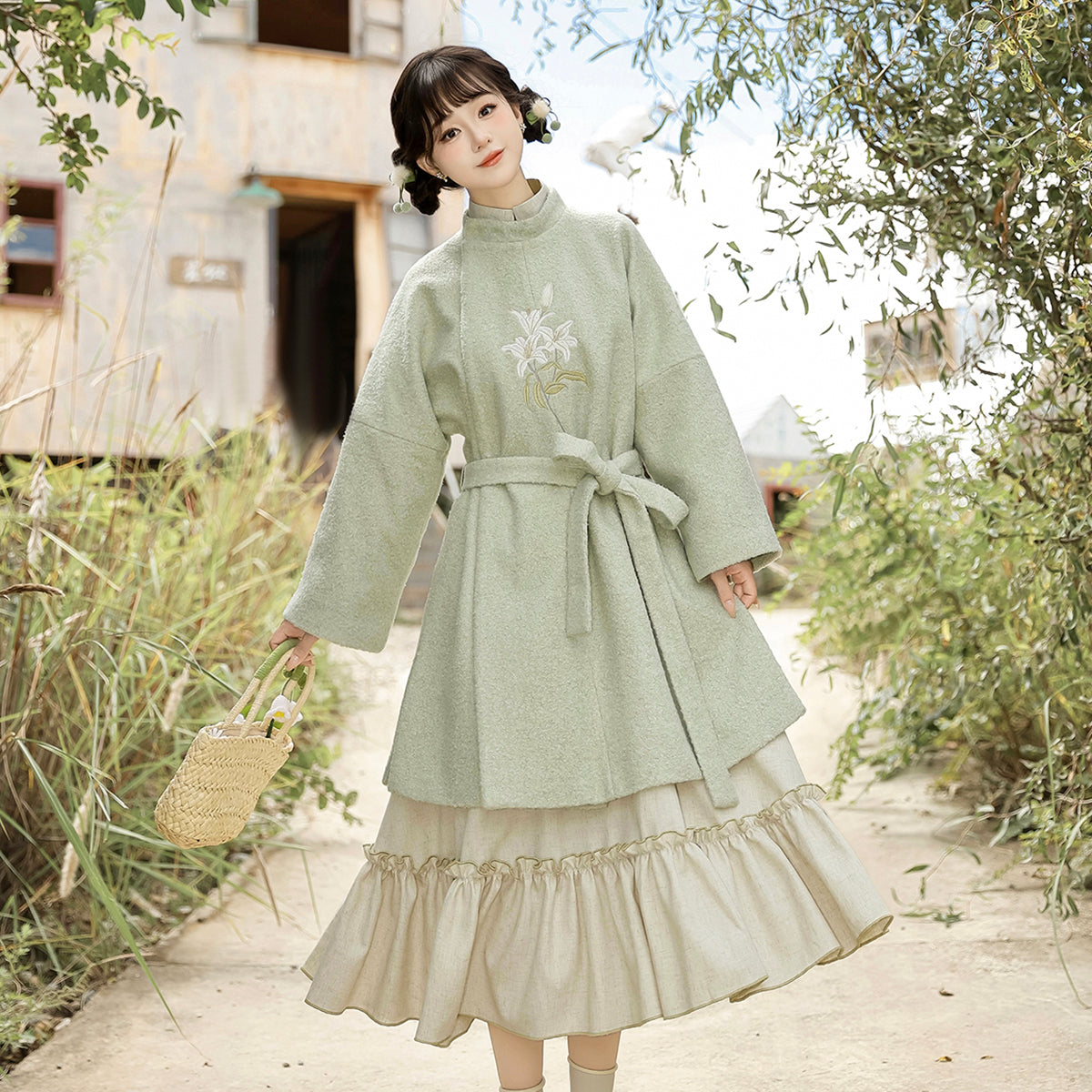 Han Element Series 2025 Hanfu Cross-Collar Tops Lolita