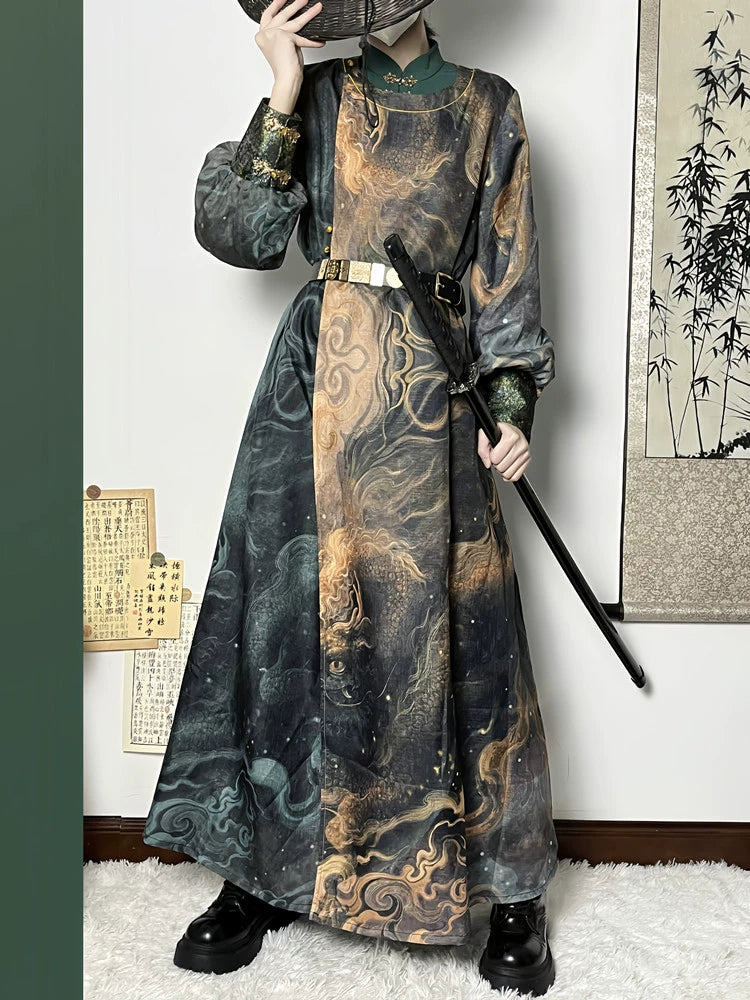 Flower Poetry Unisex Hanfu Pulao