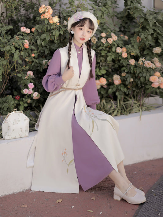 Han Element Series 2025 Hanfu Han-Element Outerwear Chalky