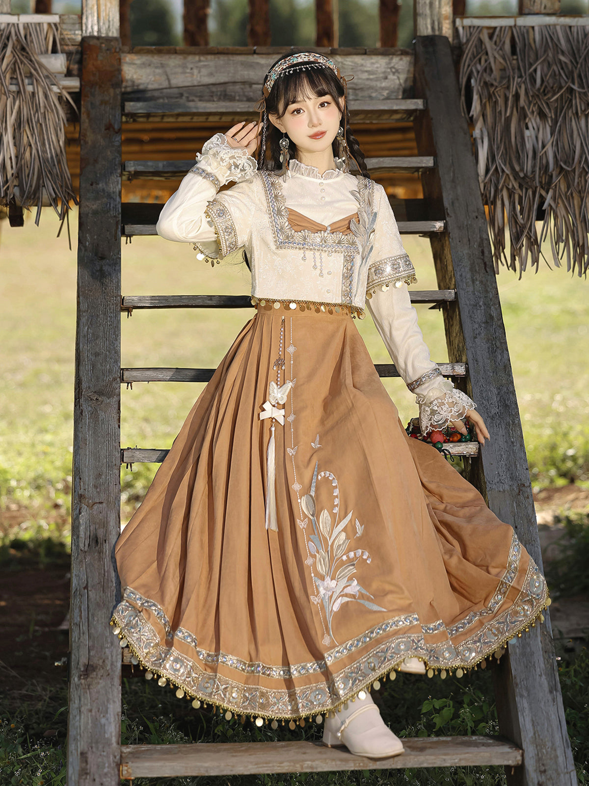 Han Element Series 2025 Hanfu Han-Style Dresses Silvery