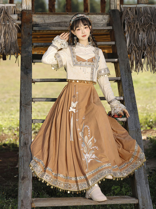 Han Element Series 2025 Hanfu Han-Style Dresses Silvery