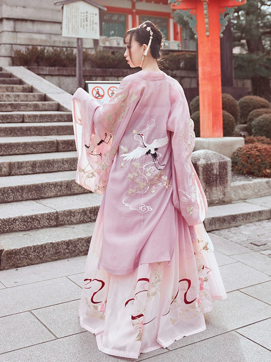 Fen Hua Shen : Pollination Cloud Dress-Large Sleeve Shirt