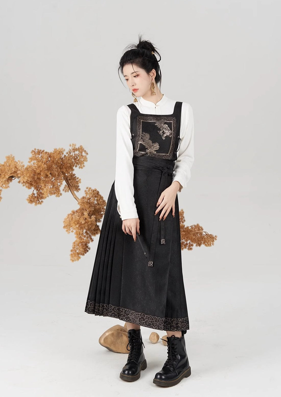 Original Ming Dynasty Modern Hanfu Qipao Cheongsam Dress Skirt, gifts for women 2024