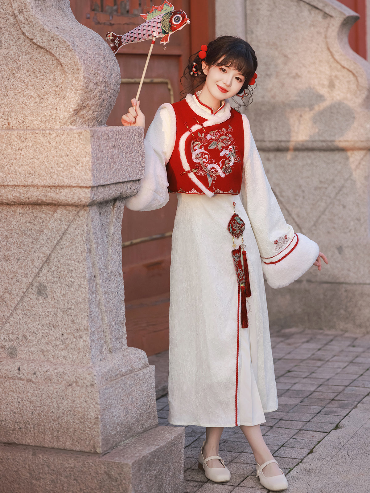 Han Element Series 2025 Hanfu Han-Element Outerwear Red