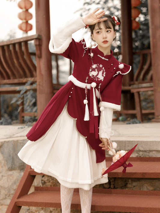 Han Element Series 2025 Hanfu Han-Style Dresses Maroon