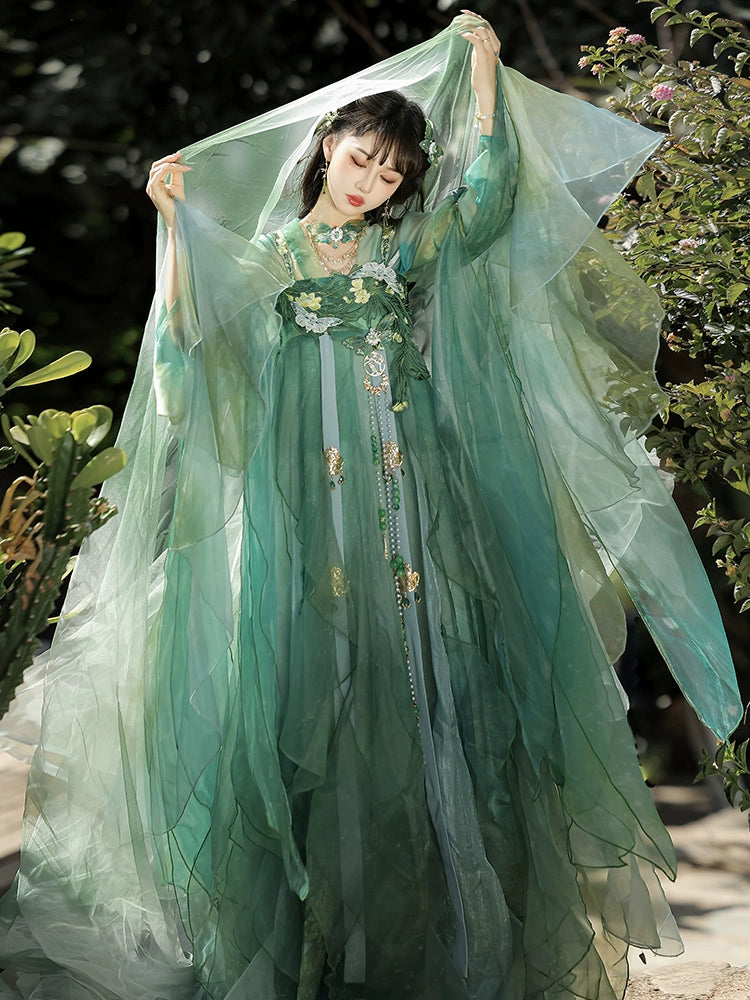 Bestie Series Green Cicada Tang Dynasty Hanfu