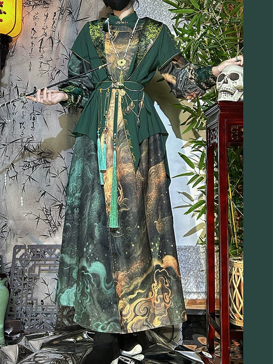 Flower Poetry Unisex Hanfu Pulao