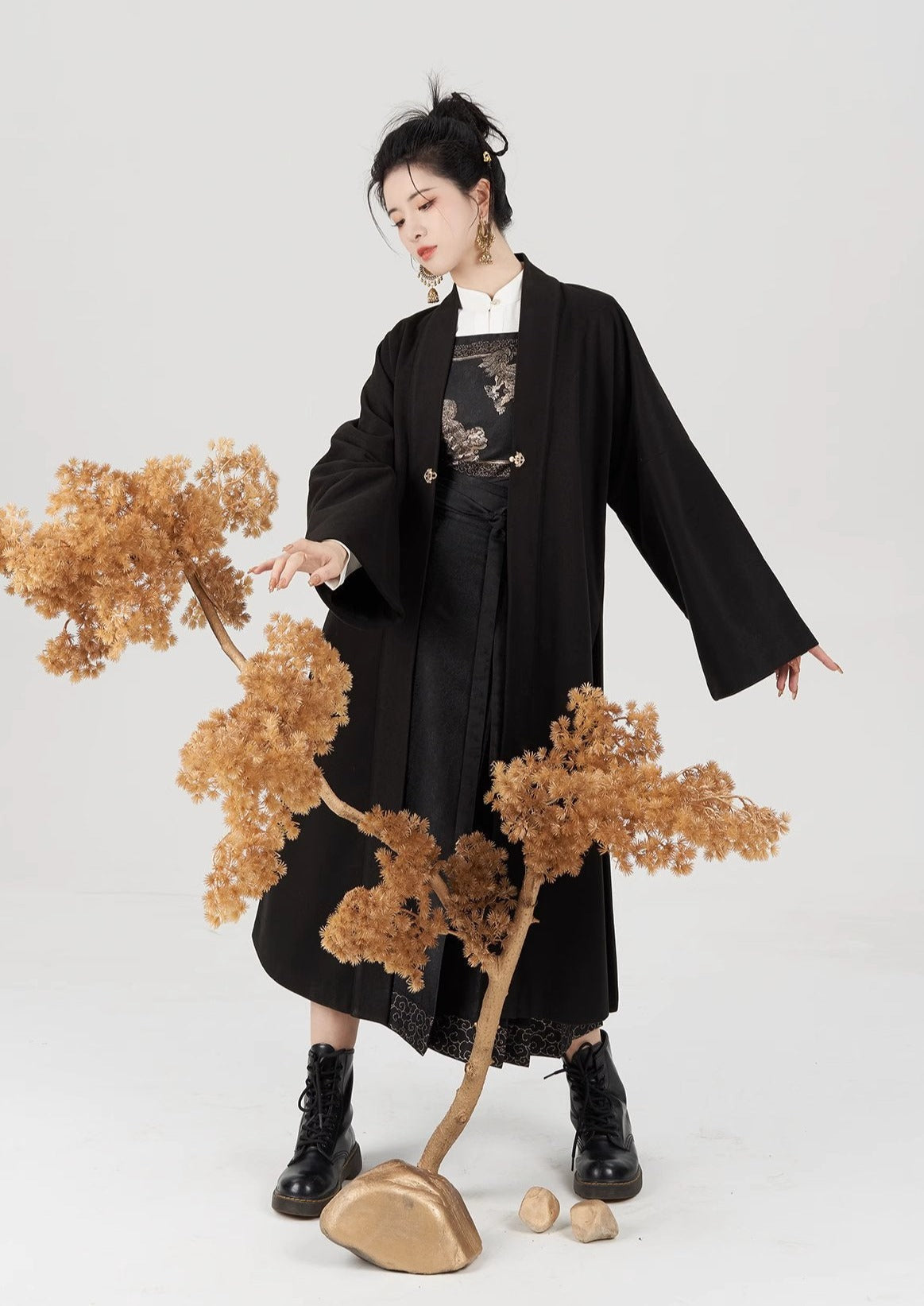 Original Ming Dynasty Modern Hanfu Qipao Cheongsam Dress Skirt, gifts for women 2024