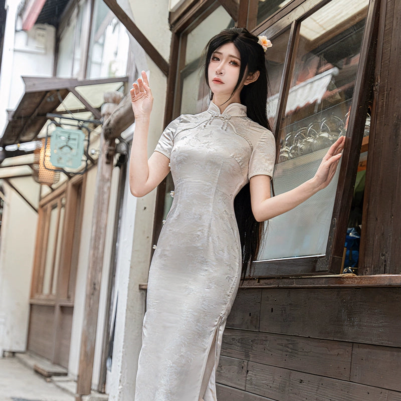 Flower Poetry Hanfu Cheongsam Catkins Fall