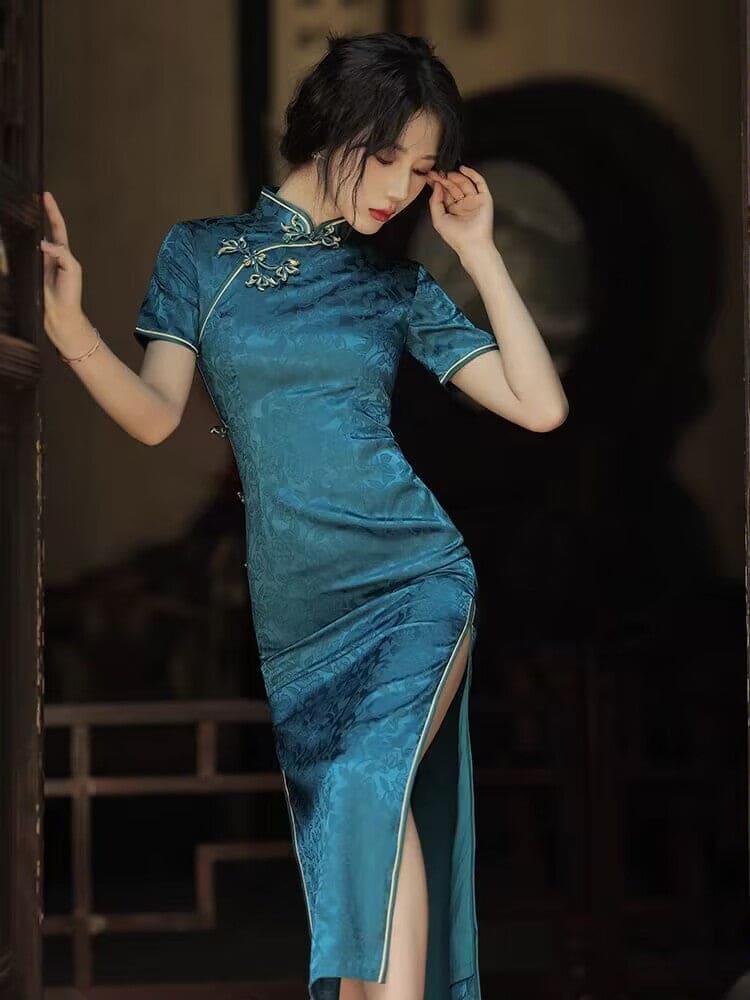 Luxurious Hanfu Qipao Cheongsam Dress Skirt, gifts for women 2024