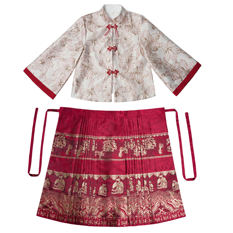 Lookbook Series Plus Size Printing Hanfu 2595+2059 Red