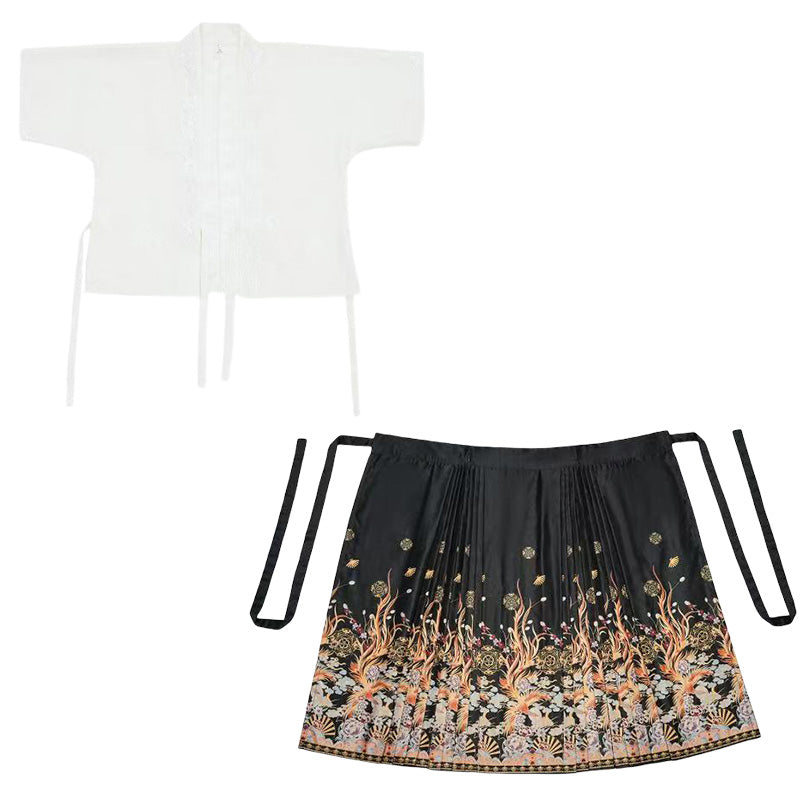 Lookbook Series Plus Size Printing Hanfu 12067+12169 Black