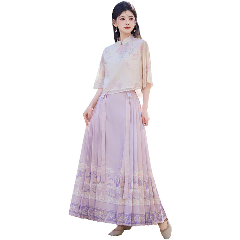 Lookbook Series Plus Size Printing Hanfu 1043+12181 Pink