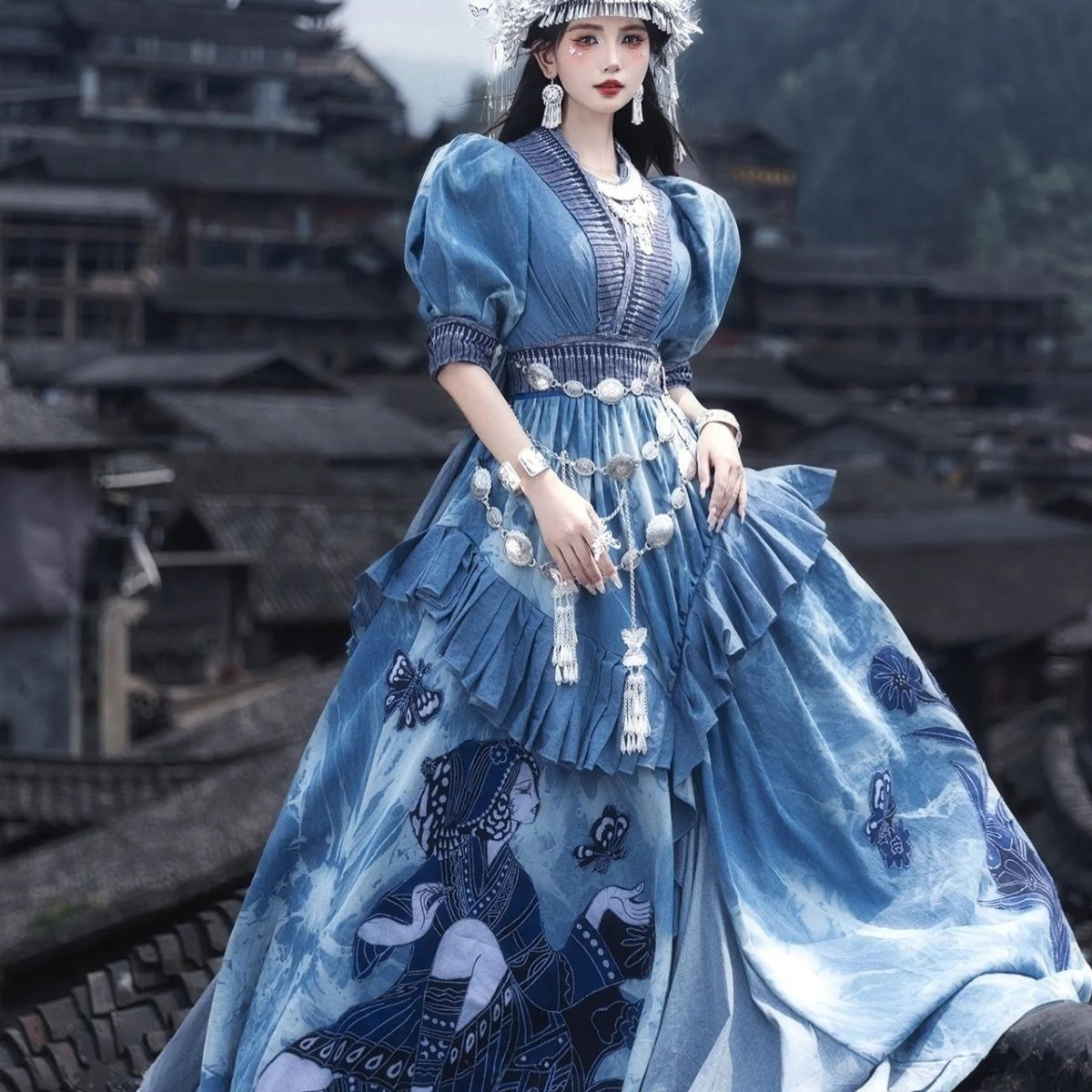 Ethnic Minority Series Wanderlust Portraits Miao Hanfu 52