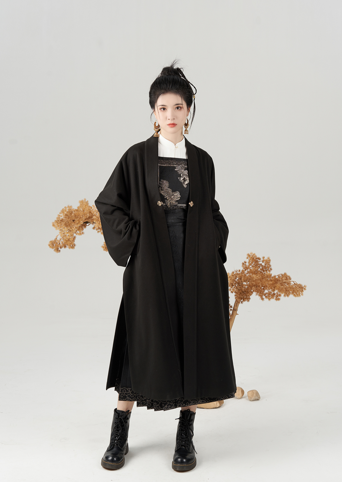 Original Ming Dynasty Modern Hanfu Qipao Cheongsam Dress Skirt, gifts for women 2024