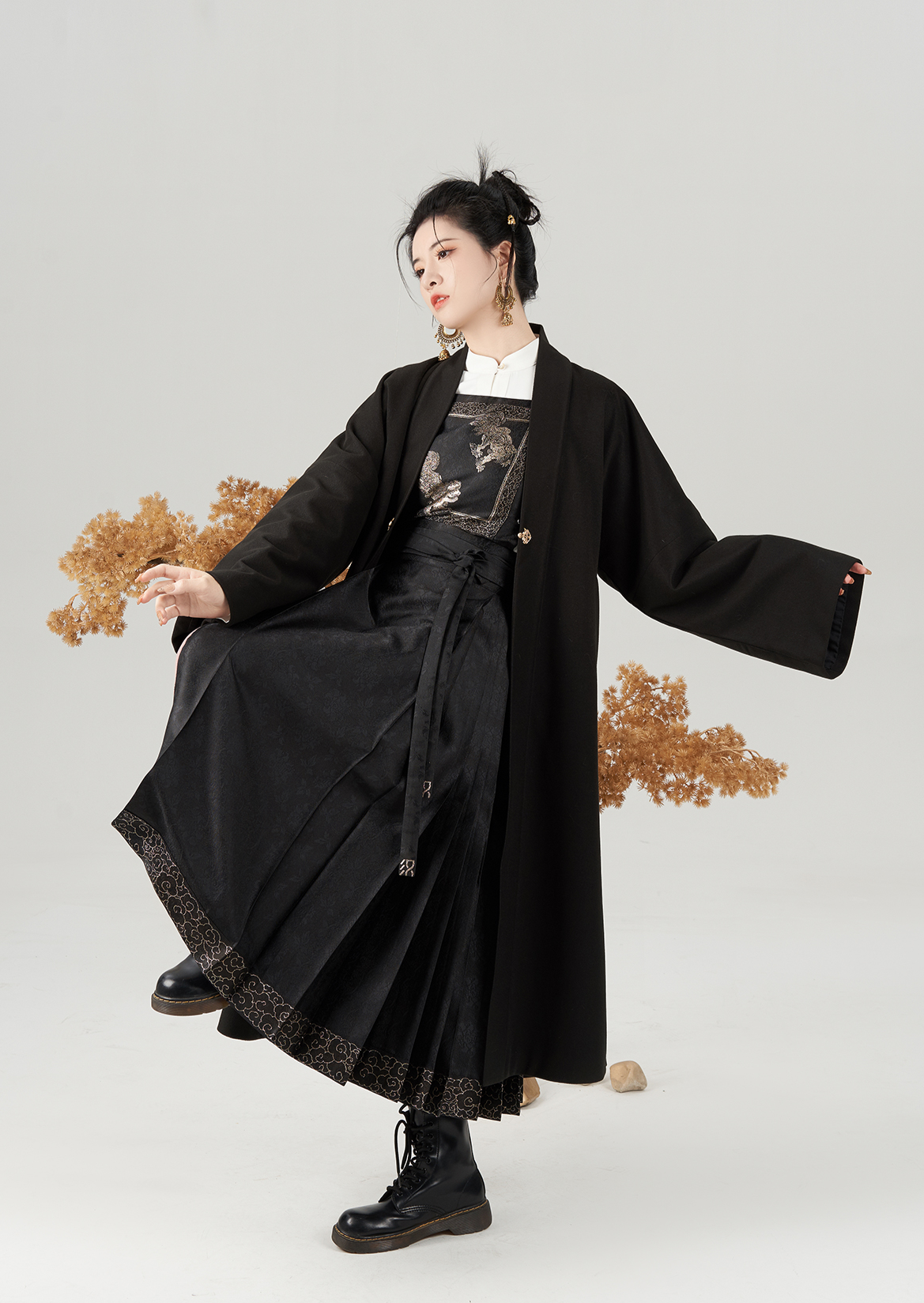 Original Ming Dynasty Modern Hanfu Qipao Cheongsam Dress Skirt, gifts for women 2024